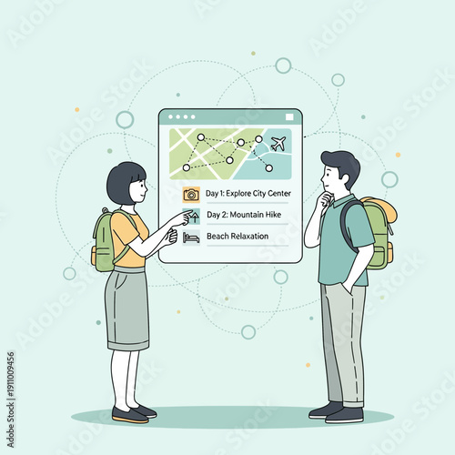Interactive Travel Itinerary Planning Digital Map Route Exploration