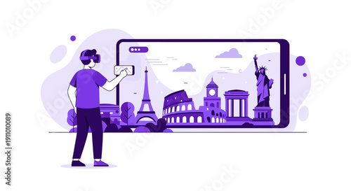 Immersive Virtual Travel Experience Exploring Iconic Landmarks Via Augmented Reality