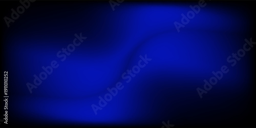 Rich Deep Blue Gradient Grainy Background. Textured blue gradient abstraction backdrop. Dark blue color abstract background with noise texture.