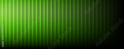 Dark green neon gradient ribbed glass. Vector ribbed glass texture background. Mesh gradient. acrylic ribbed bath surface. Reeded glass background semitransparent overlay. Bath wall window