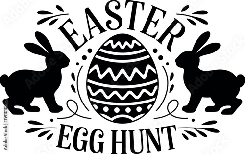 Easter egg hunt celebrations easter bunny decorations spring festival