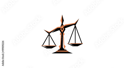 Justice System Symbol: A Balanced Scale Representing Law, Fairness, and Court Proceedings