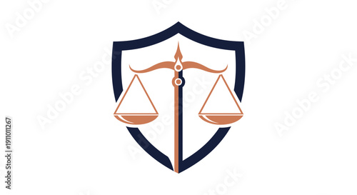 Justice System Symbol With Scales Representing Balance And Fairness In Law