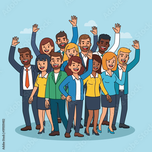 Diverse Business Team Celebrating Success Together.