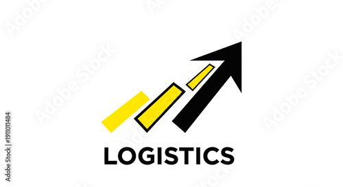 Logistics Company Logo Depicting Growth And Forward Directional Movement, Upward Trends