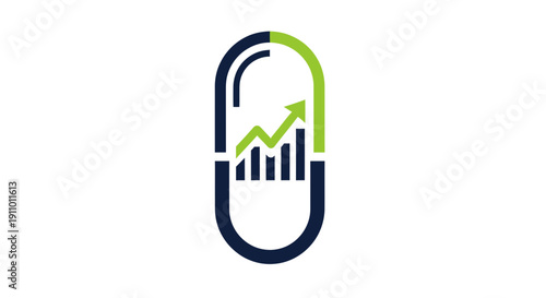 Medical Growth Chart Showing Profits and Investments Symbolizing Medicine's Success