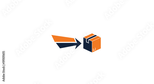Minimalist Delivery Symbol Depicting Packaging Transit and Swift Logistics Solutions