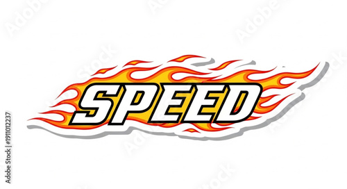 Flaming Speed Logo Design Element.