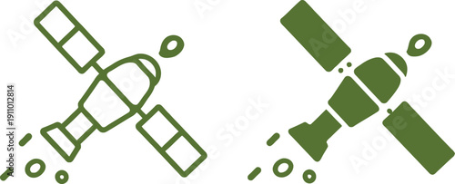 Green Satellite Icons