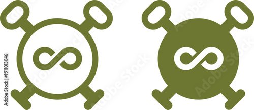 Infinity Symbol Skull Logos