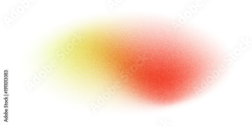 Orange circle gradient noise gradation. Abstract color watercolor blur mesh shape on white background. Gradient aura, grain neon blob with noise effect