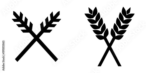 Elegant Black and White Symbol of Gluten Free Lifestyle