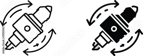 Spark Plug Rotation Icons