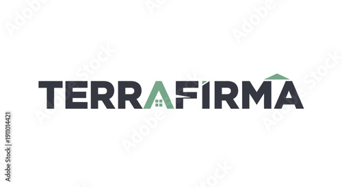 Terra Firma company logo design with green and black colors.