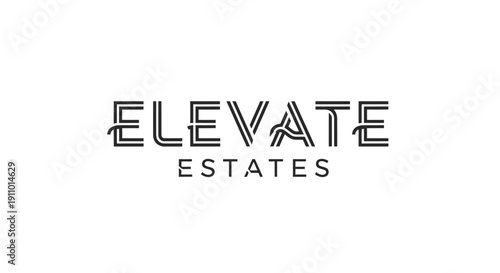Elevate Estates Luxury Real Estate Company Logo Design.