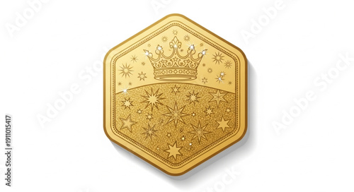 Gold Coin with Crown Emblem.