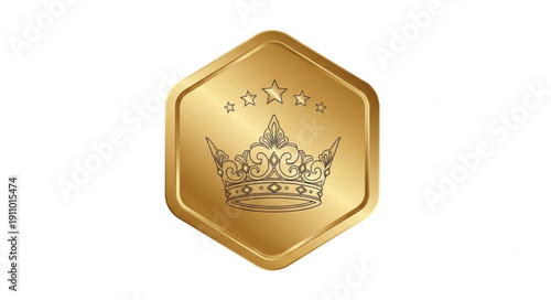 Gold Coin with Crown Emblem.