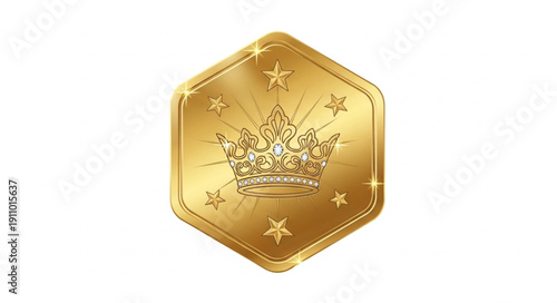 Gold Coin with Crown Emblem.