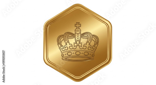 Gold Coin with Crown Emblem.
