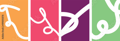 Stylized line art background futuristic. Thin line on white. minimal round lines abstract tech background. Abstract wave element for design. Digital frequency track equalizer