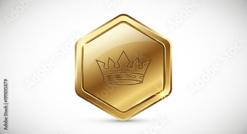 Gold Coin with Crown Emblem.