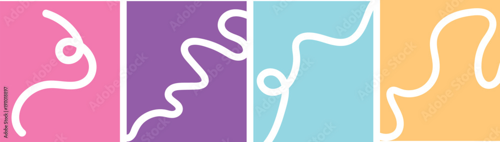 Obraz premium Vibrant line abstract wavy background