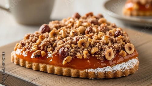 Wallpaper Mural Delicious sweet tart with hazelnut topping. Torontodigital.ca