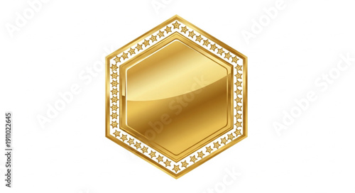 Gold Hexagon Jewelry Gemstone Diamond.