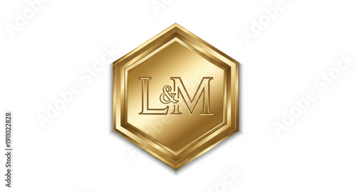 Gold Hexagon Logo with LM Monogram.