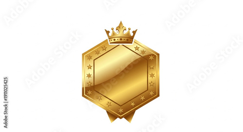 Gold Shield Emblem with Crown.