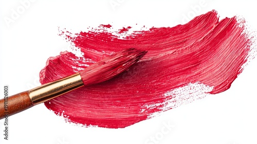 red_paint_brush_strokes_in_watercolor_isolated_against_t