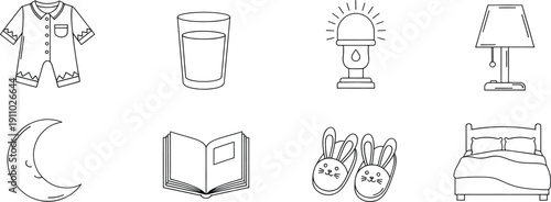 Set of flat design home and travel icons vector illustration isolated on white background