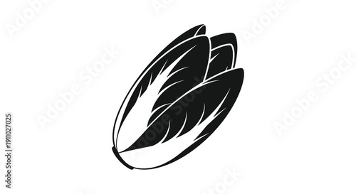 A striking black and white illustration depicts a stylized tulip blossom with bold sweeping lines high quality professional detailed modern