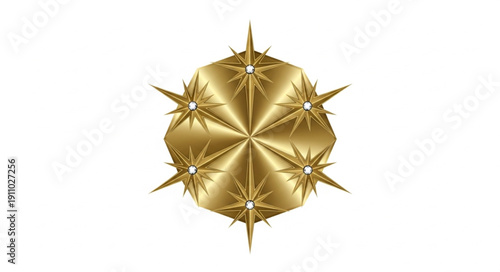 Gold Star Symbol Luxury Icon.