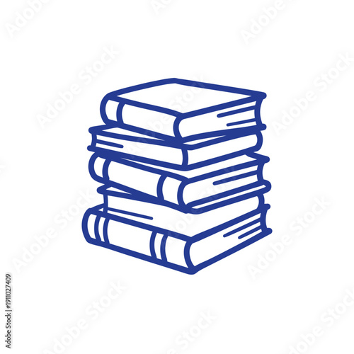 Stack Of Books Line Icon