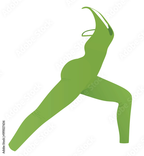 Green romper playsuit. vector illustration