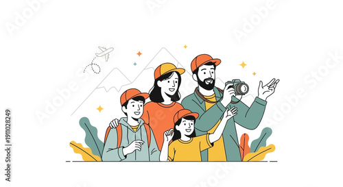 Joyful Family Adventure Capturing Memories with a Camera