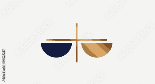 Minimalist Equilibrium Concept Depicting Balance and Fairness in Abstract Geometric Form