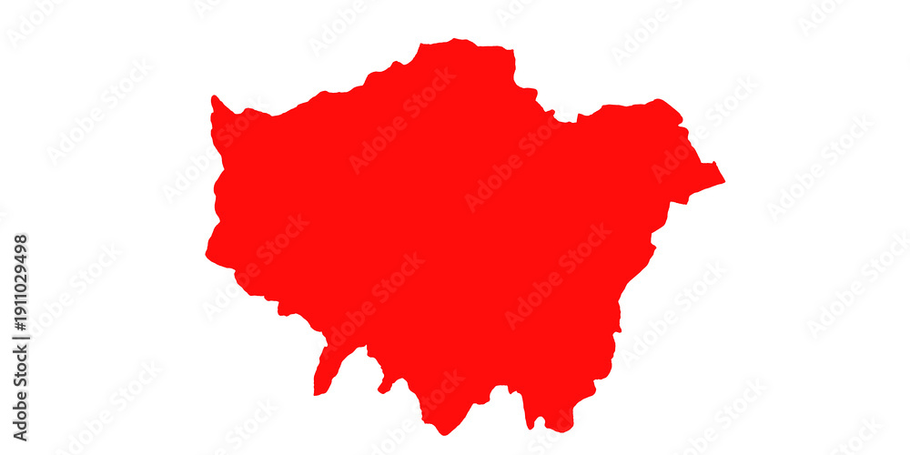 Fototapeta premium London map silhouette illustration isolated on white background