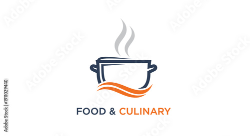 Minimalist Food Symbol: A Culinary Icon for Restaurant, Cafe and Cooking Brands