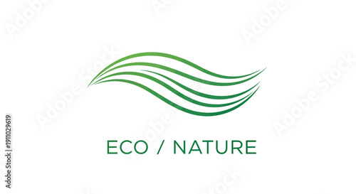 Minimalist Green Eco Logo For Environmental Sustainability And Natural Concepts