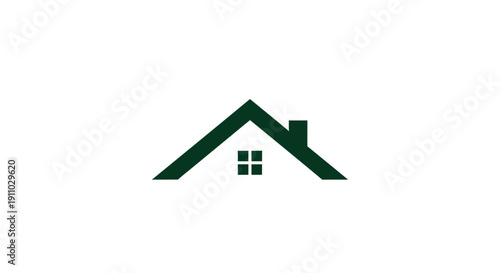 Minimalist House Icon Illustration Suggesting Property Ownership and Real Estate