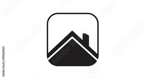 Minimalist House Icon Illustration Design, Ideal For Real Estate Or Property Branding