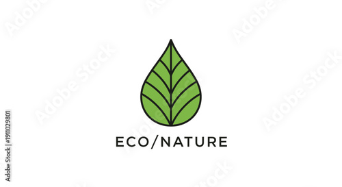 Minimalist Green Leaf Logo: Concept Design For Ecology, Nature, And Eco-Friendly Brands