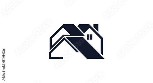 Minimalist House Logo Representing Real Estate, Architecture, And Modern Design Concept