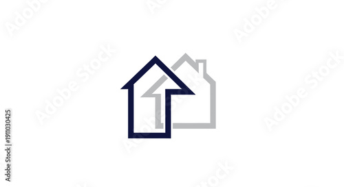 Minimalist House Icon For Real Estate Brokerage, Modern Logo Design, and Branding.