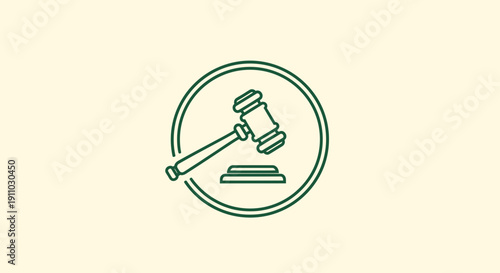 Minimalist Image Representing Law, Justice, And Legal Proceedings In A Clear And Concise Way