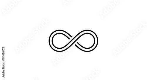 Minimalist Infinity Symbol Depicting Boundless Potential And Undying Continuity