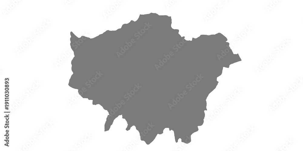 Fototapeta premium London map silhouette illustration isolated on white background