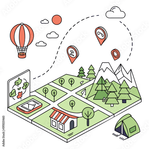 Smart Eco Tourism Concept with Digital Navigation and Sustainable Travel Experiences